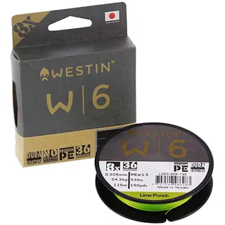 Westin W6 8 135 M Geflochtene Schnur - Lime Punch - 0.100 mm