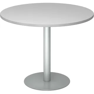 Hammerbacher Besprechungstisch 100cm grau/silber