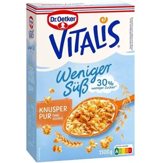 Dr. Oetker Vitalis Knusper Pur weniger süß Müsli 1,5 kg, 1 St.