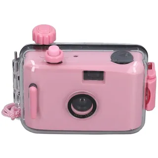 Einwegkamera Filmkamera 35 Mm, Retro-Filmkamera für den Einmaligen Gebrauch mit 28-mm-F/9-Objektiv, wasserdichte, Wiederverwendbare, Leichte Vintage-Kamera für Kinder (Hell-Pink)