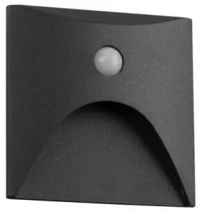 Kanlux EXIN LED Treppenleuchte Bewegungsmelder PIR anthrazit eckig 2,5W 50lm neutralweiß 4000K IP65 Kanlux 39143