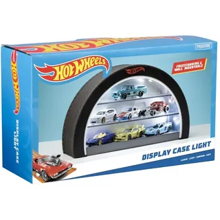 Paladone Hot Wheels Vitrine Light – Offiziell lizenziertes Mattel Merchandise, beleuchteter Koffer für 8 Autos, Radförmige Wand Moutable oder freistehend, Geschenk für Sammler