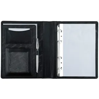 Alassio Ringbuchmappe BENACO I A5 Lederimitat, schwarz