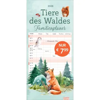 heye / heye kalender tm Tiere des Waldes Familienplaner 2026