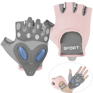 Fentar Fitness Handschuhe Mit 3D Silikonpad - Krafttraining Sport Zubehör, Rutschfeste Kletter- Und Fahrradhandschuhe, Atmungsaktiv Fingerlos Für Damen