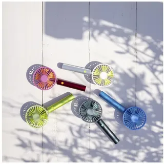 REMEMBER Handventilator Flow Graphit mit USB - Aluminiumgriff mit 3 Geschwindigkeitsstufen