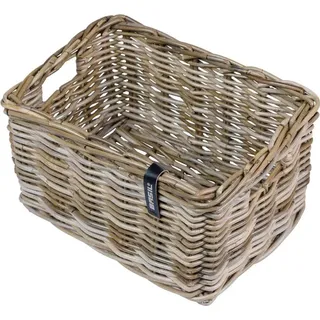 Basil DAX S Rattan Fahrradkorb grau