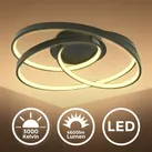 B.K.LICHT LED Deckenleuchte "LED Frame-Deckenlampe, Ringleuchte, Schwarz, 3.000K", schwarz, 1, H: 14,5cm, 1 Stk., Leuchten, 4.600lm, 35W, mit warmweißen Licht, IP20, B: 39,5cm, LED Deckenleuchte