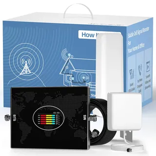 Mobilfunk Verstärker für Haus und Büro, 5G 4G LTE 3G GSM Handy Empfangsverstärker Signalverstärker Band 1/3/7/8/20 Mobilfunk Repeater für Alle Deutschen Netzbetreiber Vodafone O2 Telekom T-Mobile