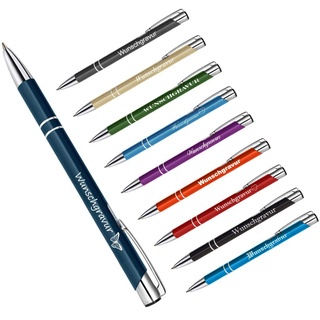 polar-effekt 1 Metall Oleg Kugelschreiber mit Personalisierter Gravur Geschenk-Idee (Blau)