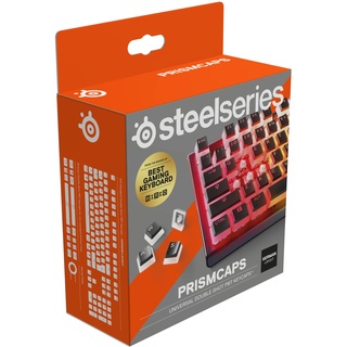 SteelSeries PrismCaps – Double-Shot-Tastenset mit „Pudding“-Optik – Kompatibilität mit allen gängigen mechanischen Tastaturen – MX-Stößel – Schwarz (Deutsches Tastaturlayout)