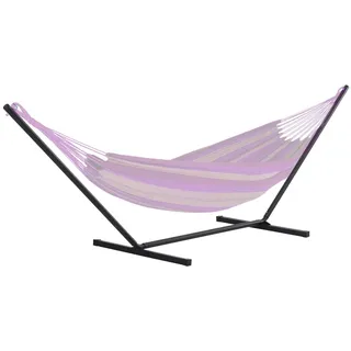 Outsunny Hängemattengestell für Hängematten Hängemattenständer mit Haken Garten Strand Metall 360 x 92 x 112 cm bis 120 kg