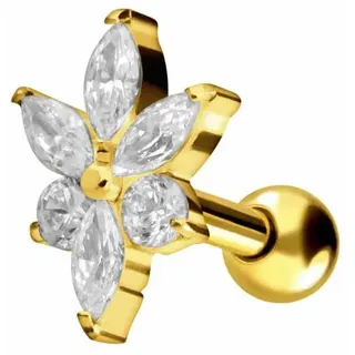 PIERCINGLINE Titan Ohrpiercing KRISTALLBLÜTE