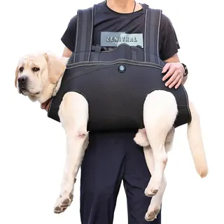 Großer Hunde-Rucksack,Ganzkörper-Hebegurt mit Griff,Reflektierend Brustgeschirr Hund,Hundegeschirr Gepolstert,Alte Gelenkverletzungen,Arthritis,H...