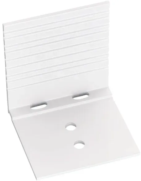 Abrutschwinkel Haltewinkel weiß Alu – für alle Profilsysteme 16 mm