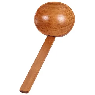 Homemagiceer Japanische Art Stiel aus Holz Suppenlöffel Ramen Kelle Sieb Hot Pot Scoop Seiher Küchenzubehör