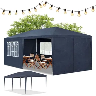 Juskys Partyzelt 3 x 6 m Blau