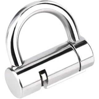 WLKJPP Abschließbar Edelstahl Piercing Keuschheits Schloss 3/4/5mm Durchmesser Klein PA Durch Loch Chastity Device D-Typ Punktion Ring Extrem Sex Toy Erotische Accessoires für Paare,Silber,M