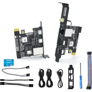 Sipeed NanoKVM IP-KVM Mini Remote Control Operations Maintenance Server, 1TOPS NPU 1GHz C906 RISC-V Linux Single Board Computer, mit HD-MI 100M Netzwerkanschluss (NanoKVM-PCIe ETH)