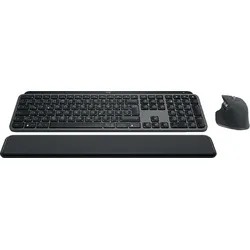 LOGITECH MX Keys S Combo für Windows, Linux, Chrome, Mac, Handballenauflage, Tastatur & Maus Set, kabellos, Graphite