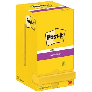 Post-it Post-it® Super Sticky Haftnotizen extrastark 654-S gelb, 12 Blöcke