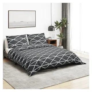 vidaXL Bettwäsche-Set Grau 200x220 cm Baumwolle