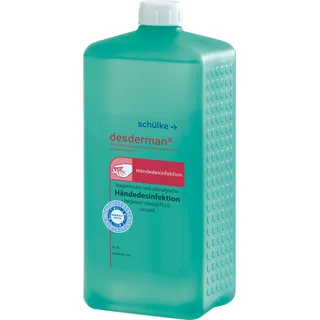 Schülke desderman® Händedesinfektion (ohne Farbstoff/Parfüm) 1 Liter, Euroflasche