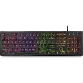Perixx PERIBOARD-317RGB USB-Tastatur mit Hintergrundbeleuchtung – Großbuchstabe mit RGB-LEDs – UK-Layout