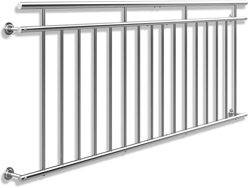 Französisches Balkongeländer Edelstahl 90x225cm