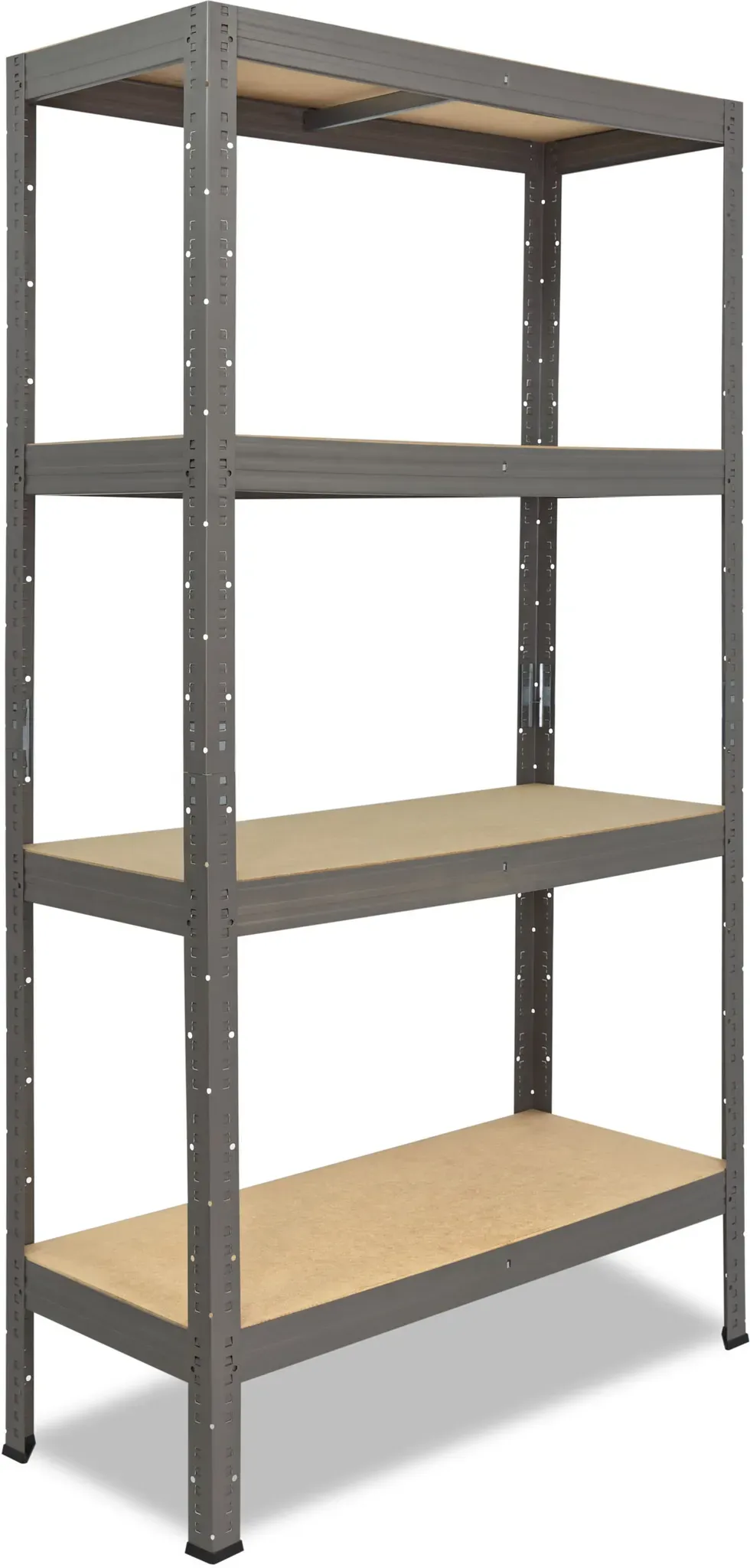 shelfplaza PRO 180x130x45 cm Schwerlastregal in grau mit 4 Böden und 175 kg Traglast pro Boden