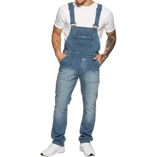 989Zé ENZO Latzhose für Herren, Jeansblau, Arbeitsmode, Latzhose, lässiger Overall, Jeans, Taillengrößen 30–50, blau, 40W / 32L - 40W / 32L