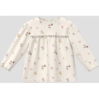 s.Oliver Musselin-Bluse mit All-over-Print und Puffärmeln - creme|mehrfarbig - 86
