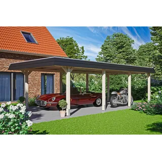 SKANHOLZ Skan Holz Carport Wendland 409 x 870 cm EPDM-Dach Blende