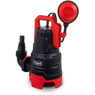 SCHEPPACH DWP400 Schmutzwassertauchpumpe 400W | Fördermenge 9000 L/h | Förderhöhe 6m Tauchtiefe 7m | Partikelgröße 30mm Schmutzwasserpumpe Tauchpumpe
