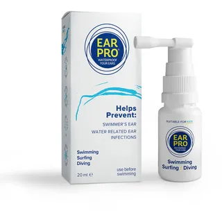 EARPRO - WATERPROOF YOUR EARS Ear Pro Ohrenspray für Kinder & Erwachsene – Schutz vor Wasser im Ohr – Natürliche Alternative zu Ohrstöpseln beim Schwimmen, Surfen, Tauchen – Bis zu 200 Anwendungen