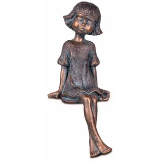 Kaufhaus le petit Kantenhocker Deko Mädchen Kantenhocker Kantensitzer Frau Figur Skulptur Objekt, Dekofigur Dekoskulptur Dekoobjekt aus Magnesia