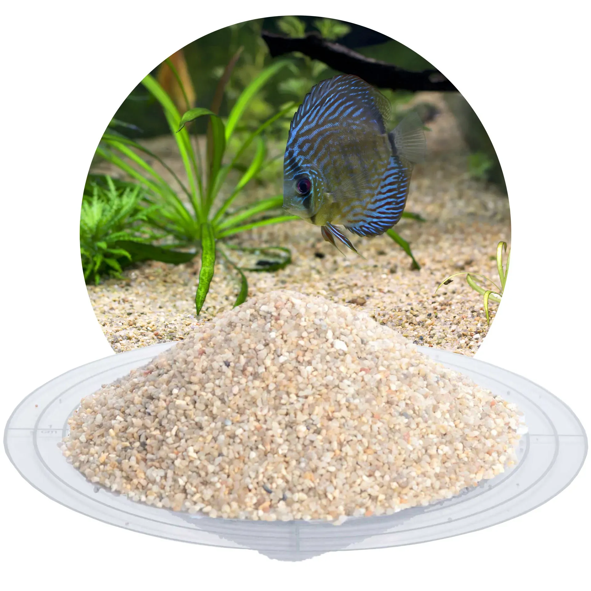 Aquariumsand beige 0,8-1,6 mm - 25 kg Sack