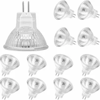 Tonchean - MR11-Halogenlampen (12er-Pack), GU4 12 v 20 w Halogenlampe, dimmbare Mr11 GU4-Glühbirne, 2-polige Halogenlampe, 2700 k Warmweiß