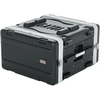 Gator Cases Leichtes, geformtes 6U-Rack-Gehäuse mit hochbelastbaren Verschlüssen; Standardtiefe 49 cm, 6U (GR-6L)