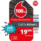 Vodafone Prepaid Prepaid CallYa Allnet L | 20 EUR Startguthaben | 1 Monat 100GB | 5G-Netz