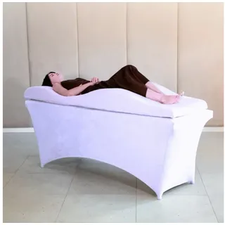 STM Company Massageliege Wellen-Matratze (Curved Lash Topper) mit Memory Schaum (180x60 cm / 190x70 cm, Mit Veloursbezug), ohne Kosmetikliege, ideal für Wimpernverlängerungen, PMU lila 180x60 cm