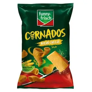Funny-Frisch Chips Cornados Nacho Cheese Style, Maischips, 80g