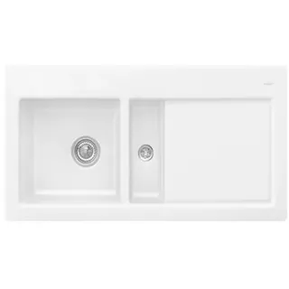 links stone white + Handbetätigung + Lochbohrungen