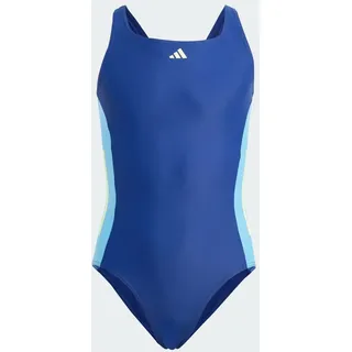 Adidas Cut 3-Streifen Badeanzug blau|grün 110-116cm 5-6J