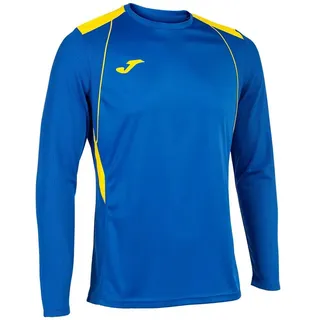 Joma Herren Championship Vii Langarm-T Shirt, Königsblau Gelb, 8-9 anni