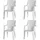 Gartensessel 55 x 46 x 91 cm weiß 4er Set