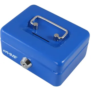 HMF 102122-05 Kinder Spardose, Geldkassette Schlitz, 12,5 x 9,5 x 6 cm Blau