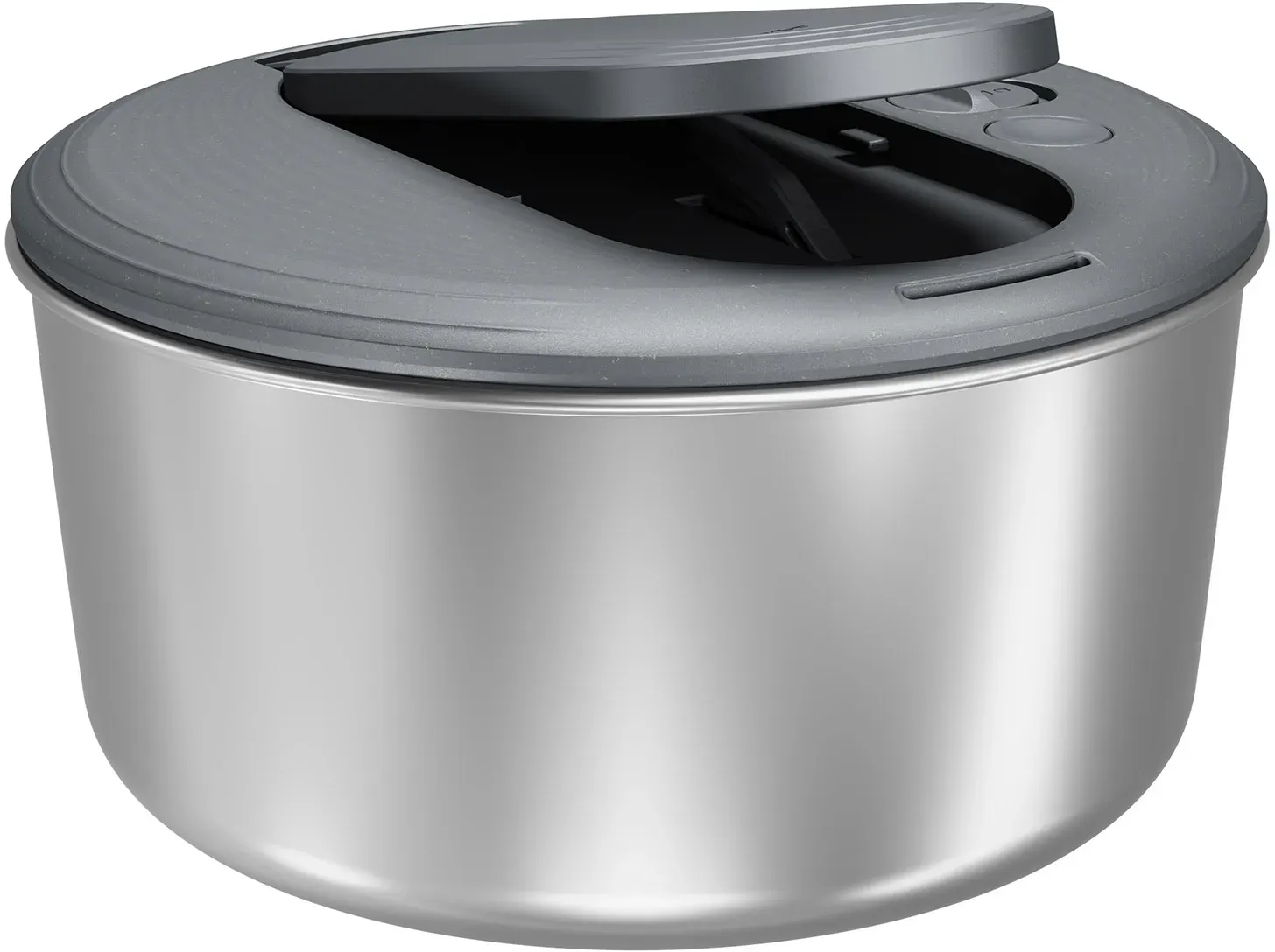 ZYLISS Salatschleuder SWIFT DRY S Edelstahl 23 cm mit Pumphebel-Mechanismus