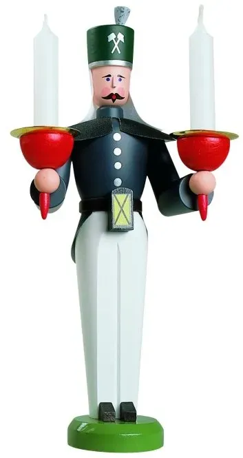 Seiffener Volkskunst Traditionsfiguren Bergmann farbig Größe 26 cm