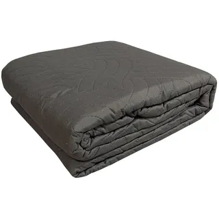 One Home Tagesdecke Unifarben gesteppt, auch als Bettüberwurf oder Sofaüberwurf einsetzbar grau 220 cm x 240 cm